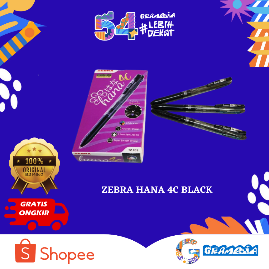 

Gramedia Bogor - Zebra Hana 4C Black