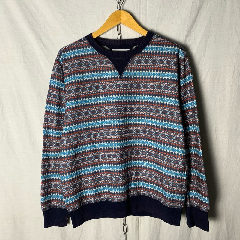 champion navajo aztec pattern aop sweater crewneck