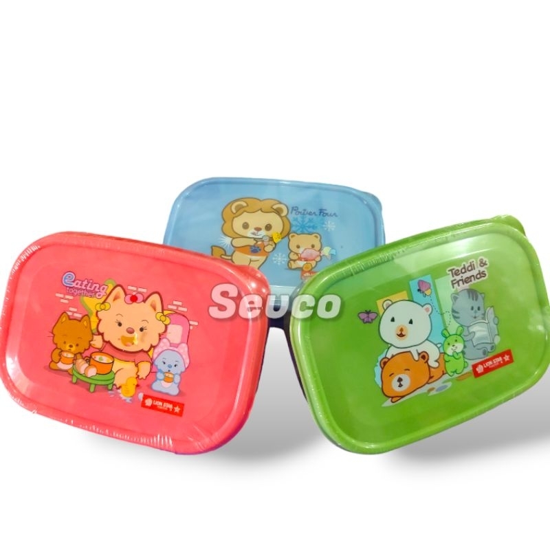 Tempat Bontot Tempat Bekal Segi Sekat 2 / Kotak Makanan Bella Box MC 35 Medium Lion Star