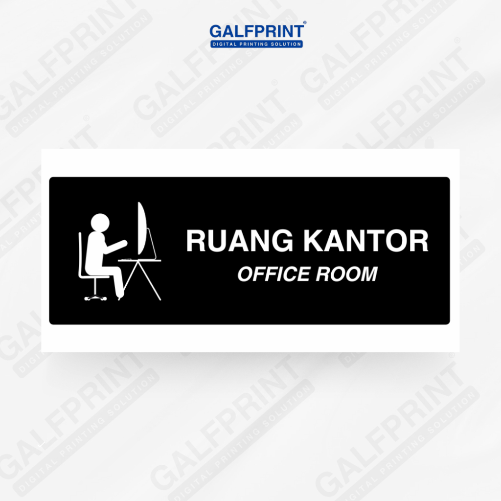 

GALFPRINT STICKER SIGN RUANG KANTOR 12X5 CM