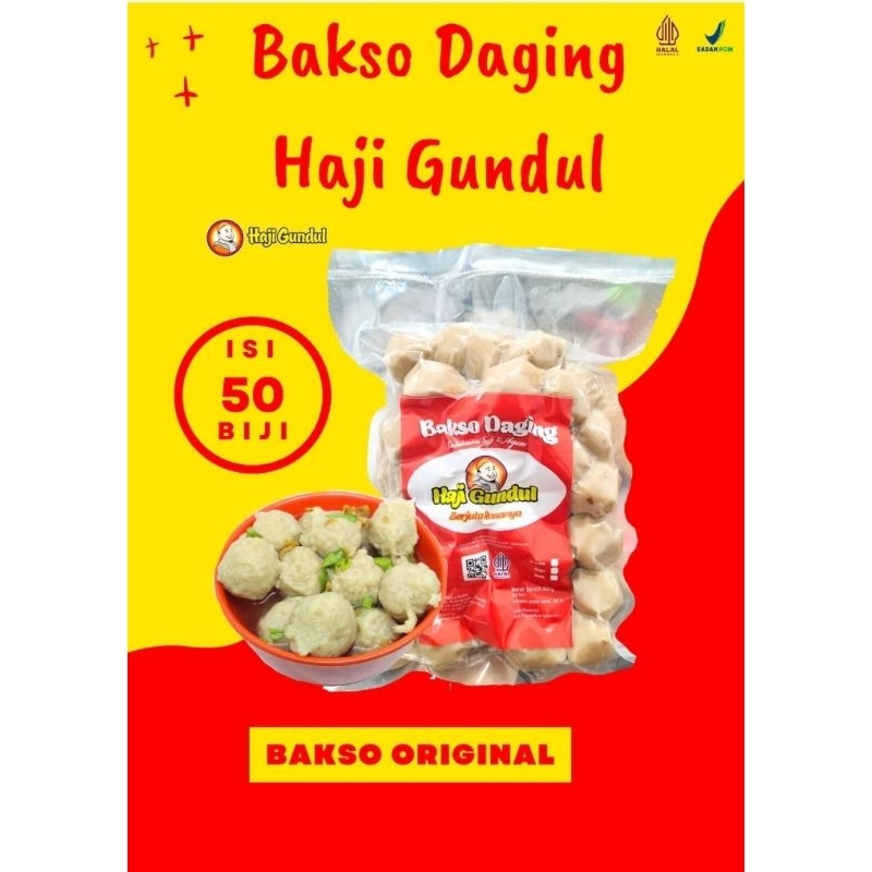 

PENTOL HAJI GUNDUL BAKSO HAJI GUNDUL ORIGINAL ISI 50biji BAKSO FROZEN BAKSO MURAH ENAK