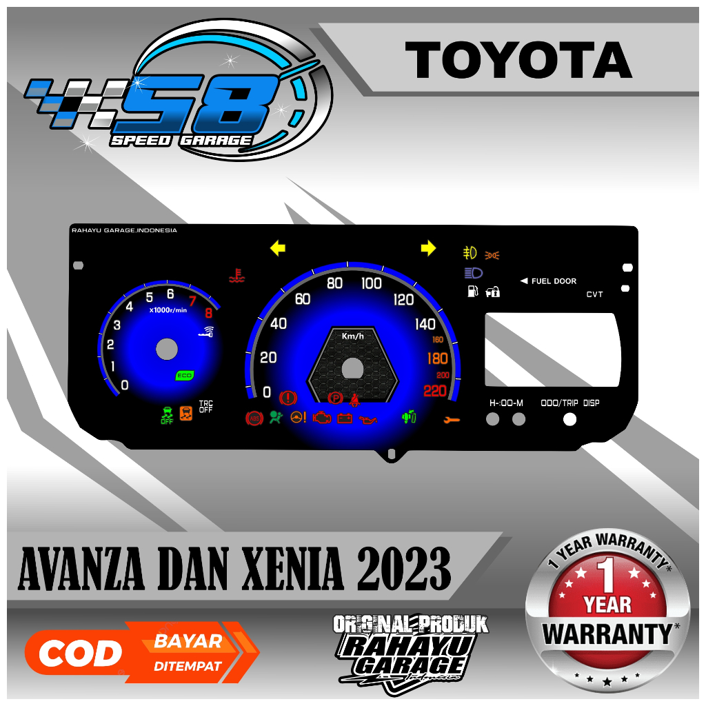 PAPAN SPEEDOMETER CUSTOM TOYOTA AVANZA NEW 2023