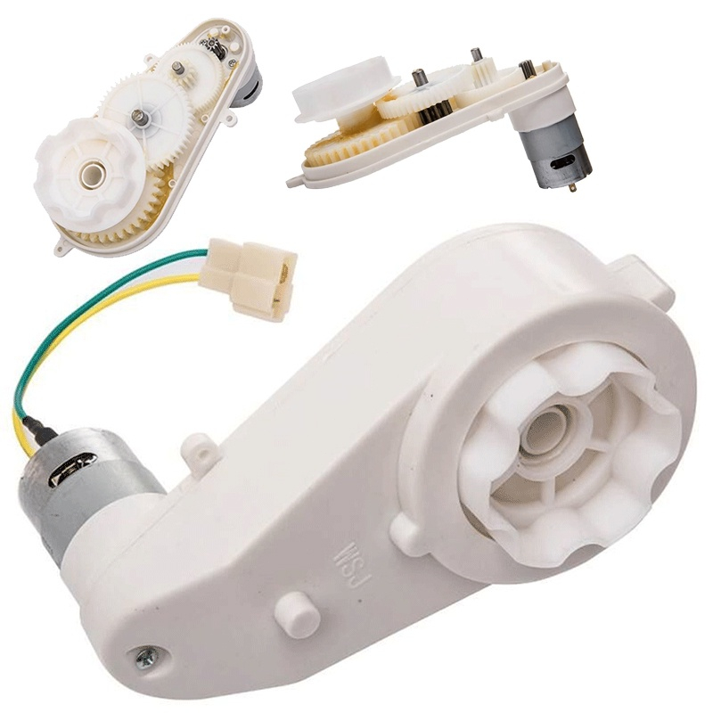 Gearbox Dinamo Mobil Aki 12 Volt 12000rpm / Gearbox Setir Mobil Aki / Gear Box Motor 550 Aki Anak