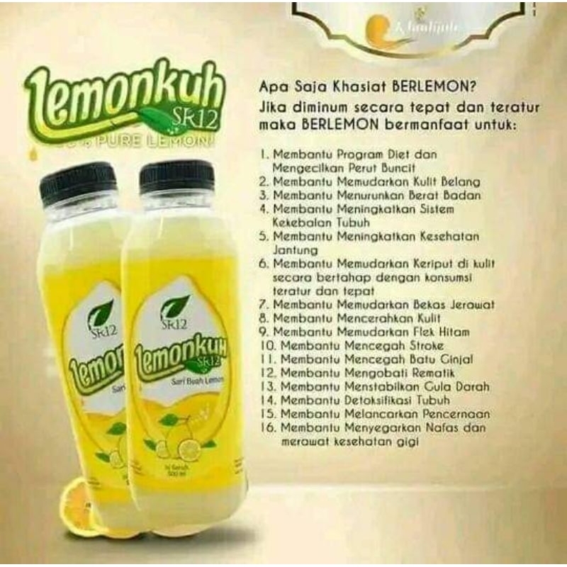 

Lemonkuh SR12 Minuman Lemon Untuk Kesehatan Diet Herbal Obat Sakit Tenggorokan Penjaga Daya Tahan Tubuh Alami