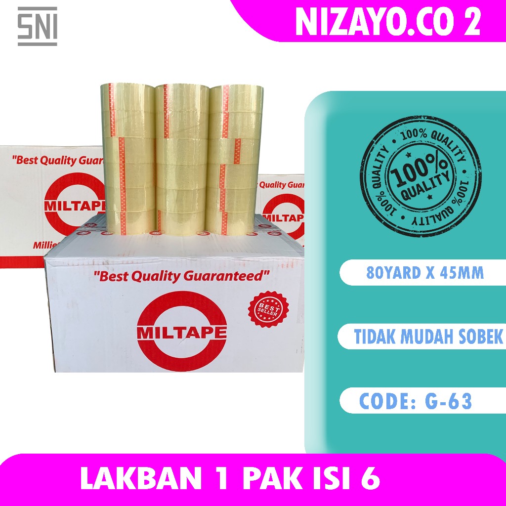 

Lakban OPP Premium Paket isi 6 Harga Termurah Bisa COD