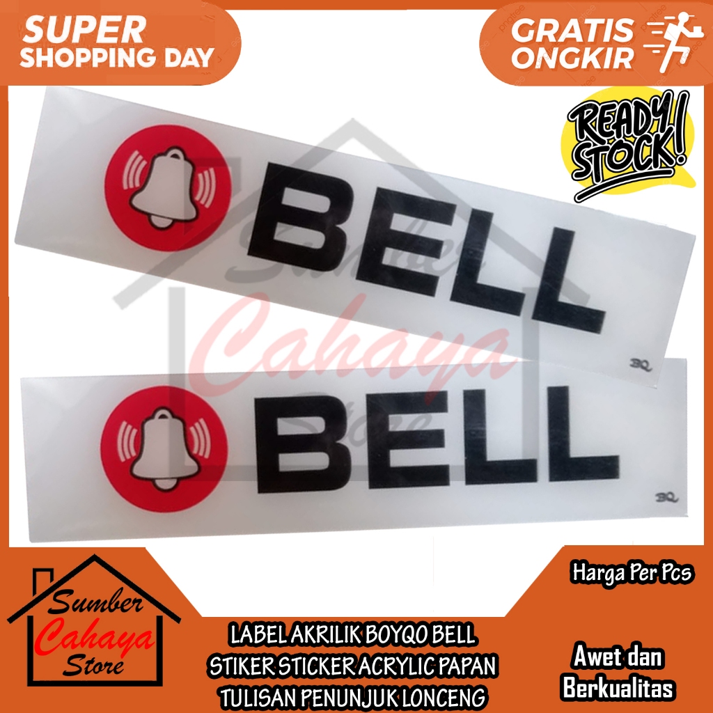 

Label Akrilik Boyqo Bell Stiker Sticker Acrylic Papan Tulisan Penunjuk Lonceng Bel 20 X 5 Cm Sign Board Acrylik Akrilic Sekolah Kantor Rumah Tulis Penanda Tanda Lounceng Suara Pertanda Tamu Datang