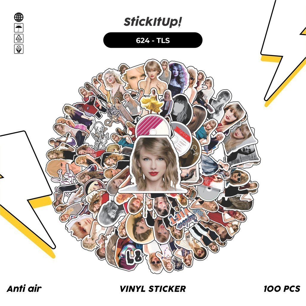

COD 100 Pcs Stiker Pack Taylor Swift Lucu Aesthetic Vynil Waterproof untuk Freebies Sticker Buku Journal Casing HP Laptop