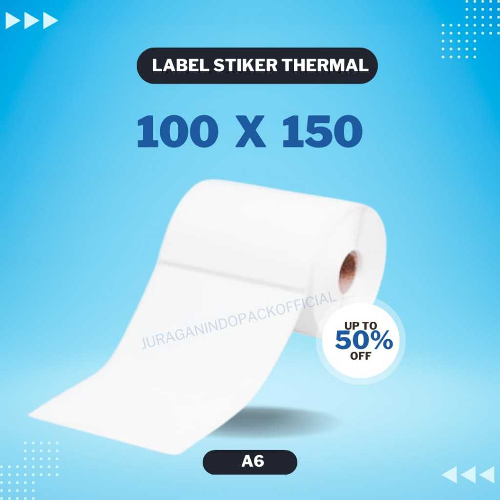 

LABEL STICKER THERMAL 100 X 150 BARCODE 100X150 UKURAN A6