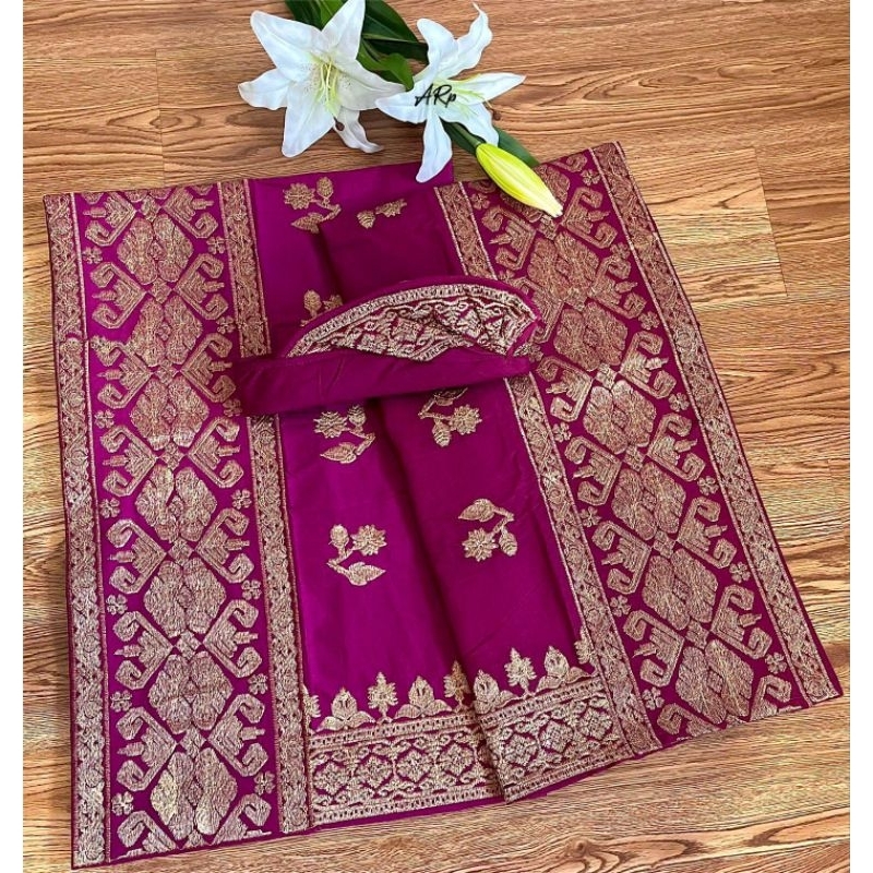 Set Couple Bordir Songket Bali | kamen + saput + udeng