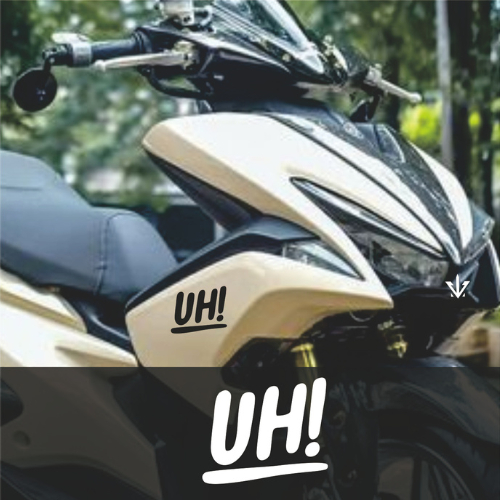 Stiker UH Stiker Cutting Tulisan UH  Sticker Motor Mobil Keren