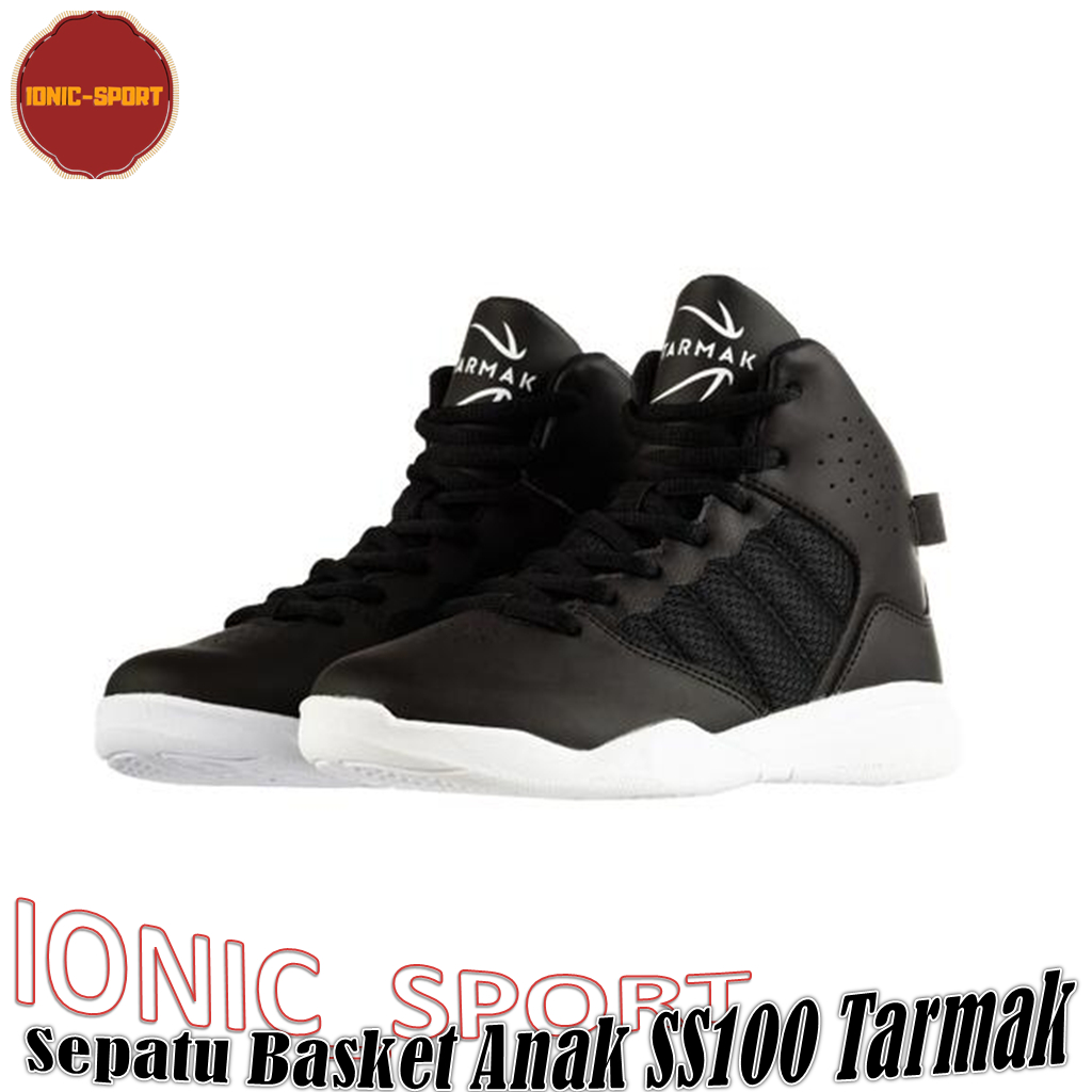 Sepatu Basket Anak Tarmak SS100 Shoes Olahraga Fashion Sepatu Basketball Kids' Jr - Hitam