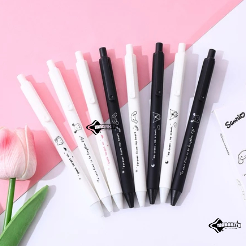 

Pulpen Bolpen Pena Alat Tulis Stationary Bolpoin Sanrio Kuromi Melody Tinta Gel Hitam Super Tebal