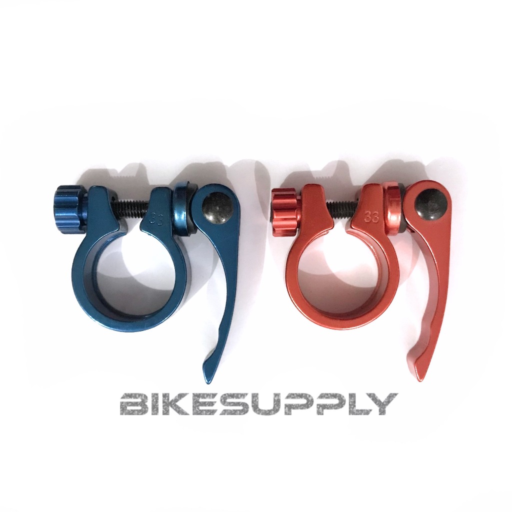 BIKESUPPLY - Seat Post Clamp QR Quick Release / Kunci Penjepit Klem Jok Sadel Sepeda Merk UNO Diamet