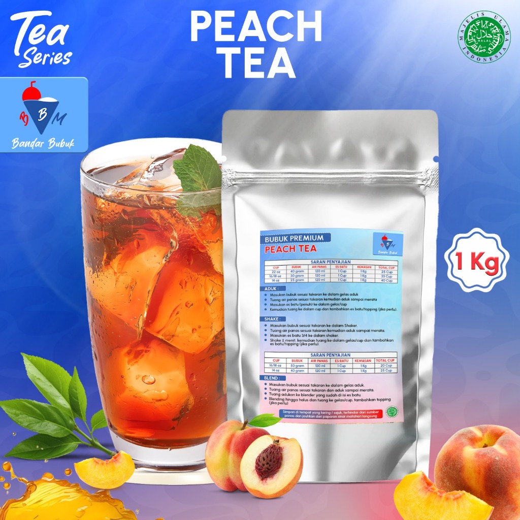 

PEACH TEA 1KG BANDAR BUBUK MINUMAN PREMIUM READY BANYAK VARIAN RASA