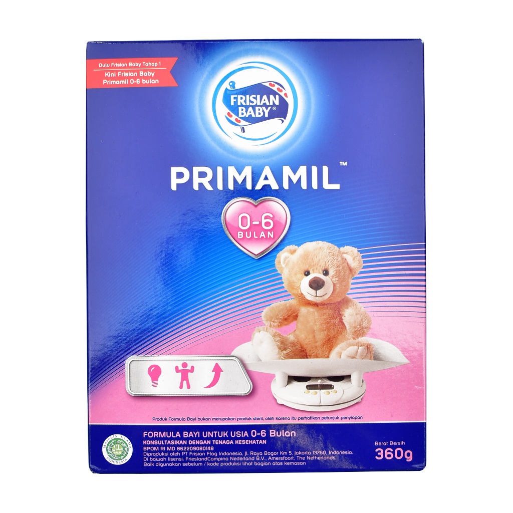FRISIAN FLAG PRIMAMIL SUSU FORMULA BAYI 0-6 BULAN 360GR, 750GR