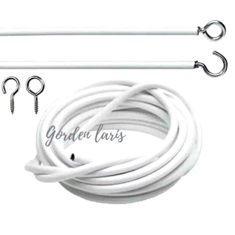 Kawat Spiral Gorden Dan Hook Tempel Gorden Kolong Dapur - Tali Gorden