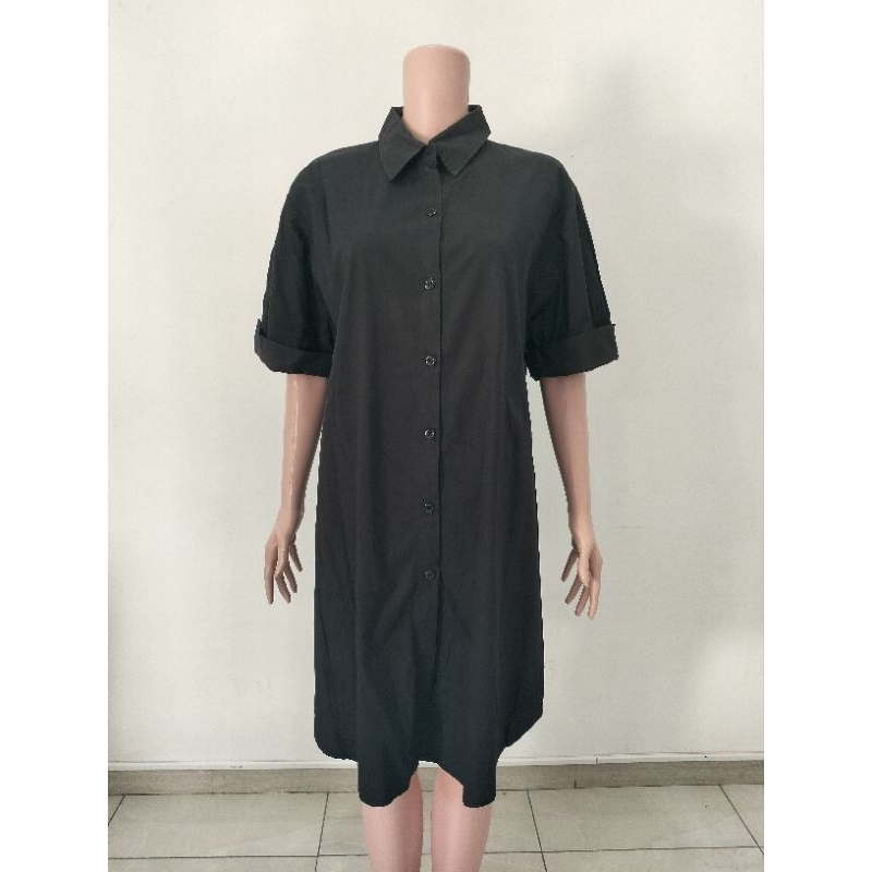 PRELOVED DRESS HITAM LENGAN BALON