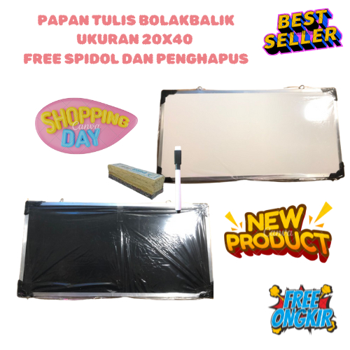 

FREE PENGHAPUS DAN SPIDOL PAPAN WHITEBOARD 20X40