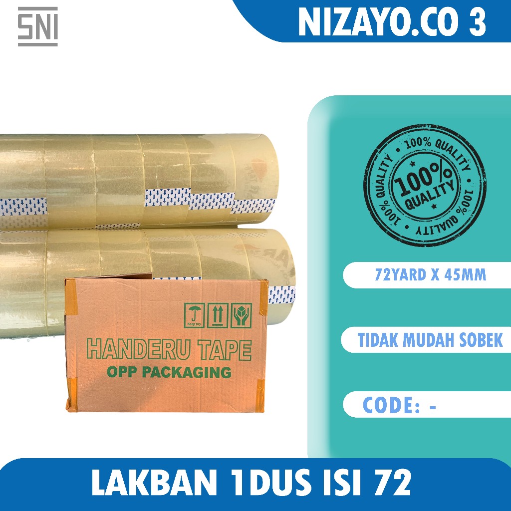 

Handeru Bening Paket Hemat Harga Distributor 1 Dus Lakban OPP Termurah