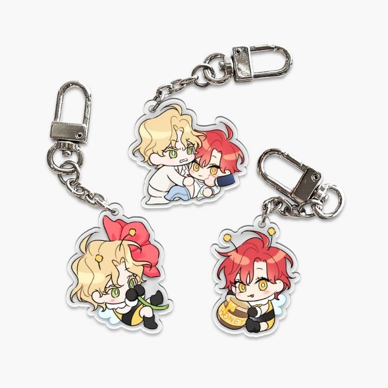 [READY STOCK!] KEYCHAIN KEYRING HONEY TROUBLE BOMTOON RACING TO ANOTHER PINK RANDOM