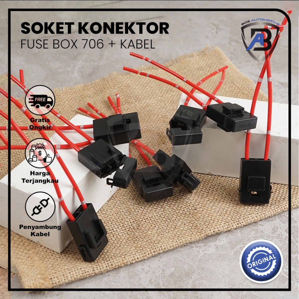 Soket Sikring FB 706 / Rumah Sikring / Socket Sekring Fuse Box Hitam