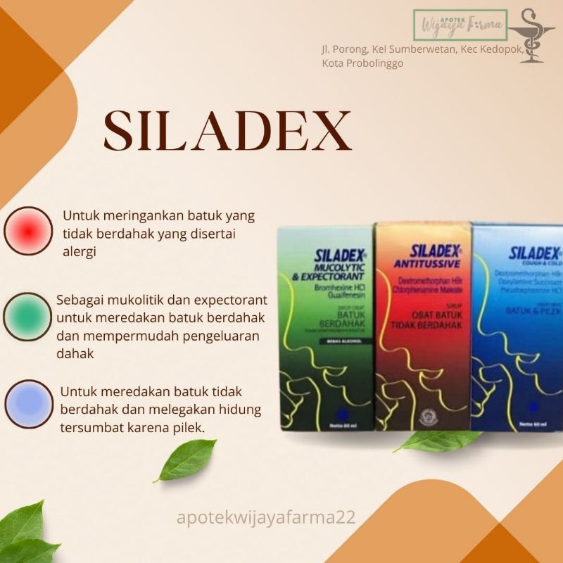 SILADEX EXPECTORANT||SILADEX ANTITUSIVE||SILADEX COUGH&COLD