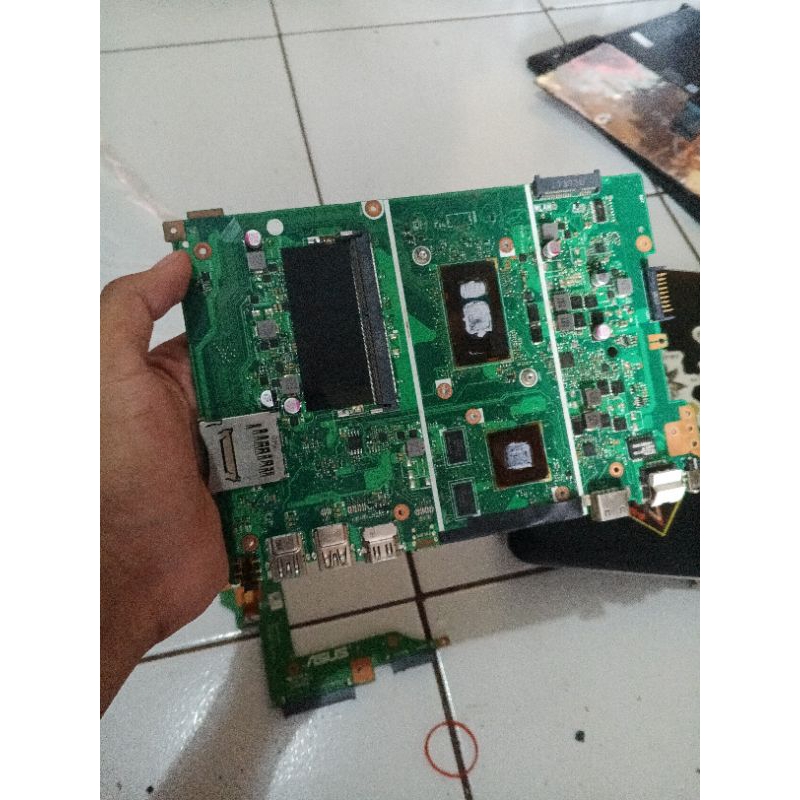 bahan motherboard laptop asus x441u no display