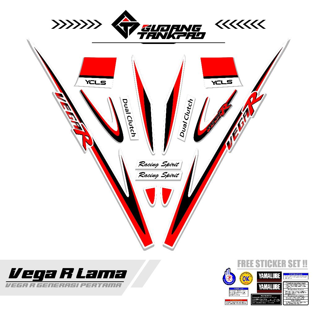 STICKER STRIPING VEGA R LAMA / MTF 6 / STIKER SET VEGA R LAMA / LIS VEGA R / STRIPING VEGA R
