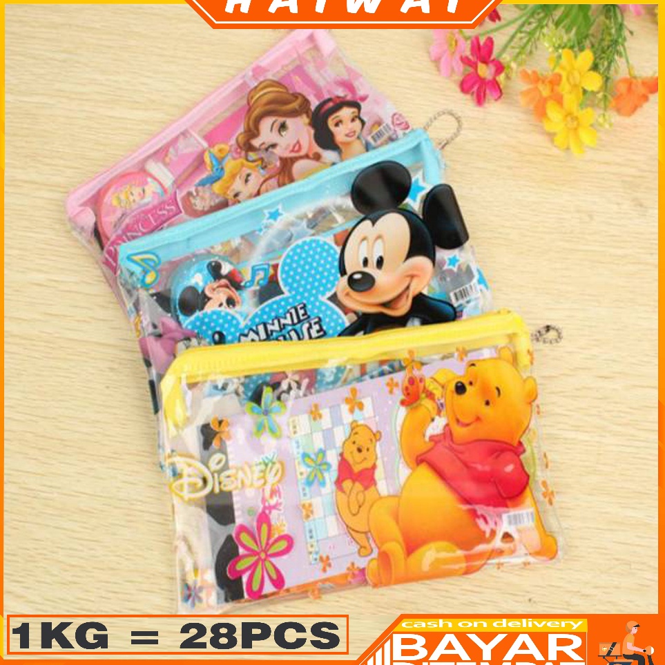 

HaiWai Set Kotak Pensil Karakter Anak Motif Sekolahan Paket Pensil Pulpen Set Stationary STY6