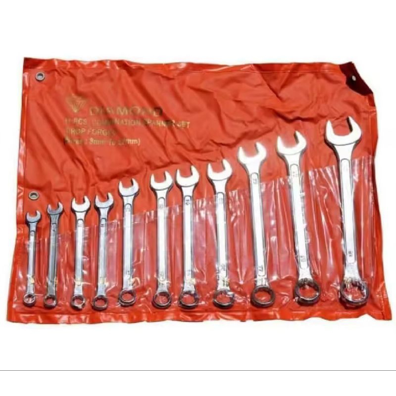 Kunci ring Pas Set 11 Pcs DIAMOND 8mm-22mm Double Kunci ring Pas Double Open Wrench Konci ring Pas 1