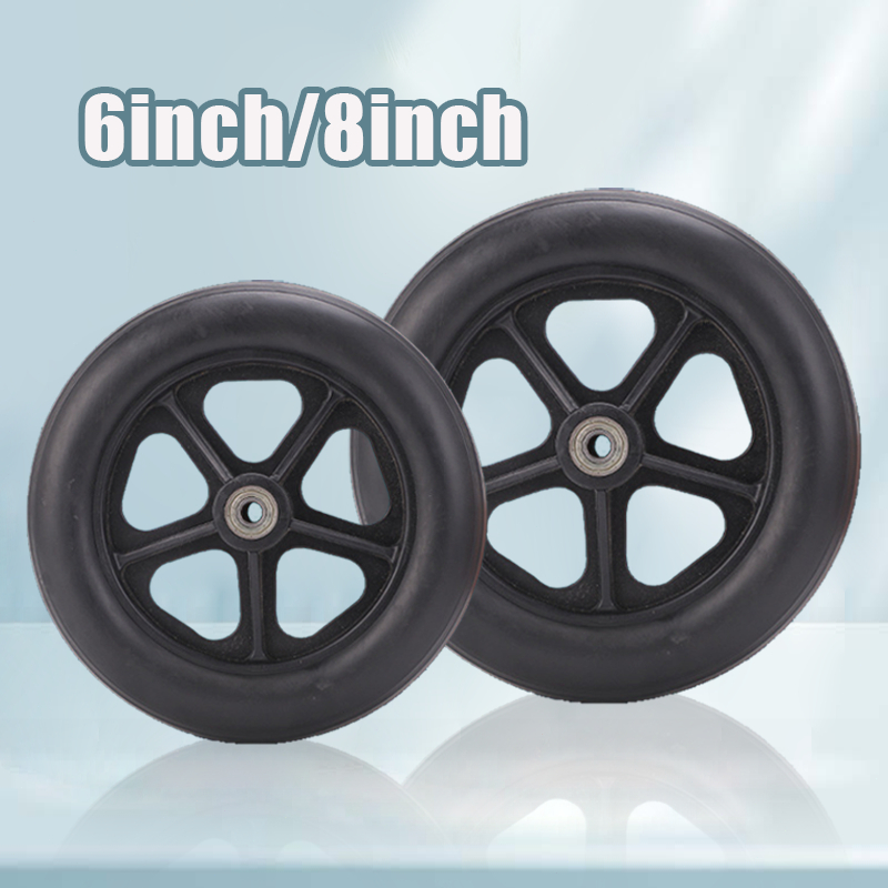 Roda Bagian Depan Kursi Roda 6/8 inch Roda Depan Kursi Roda "Diameter Full 20 Cm"