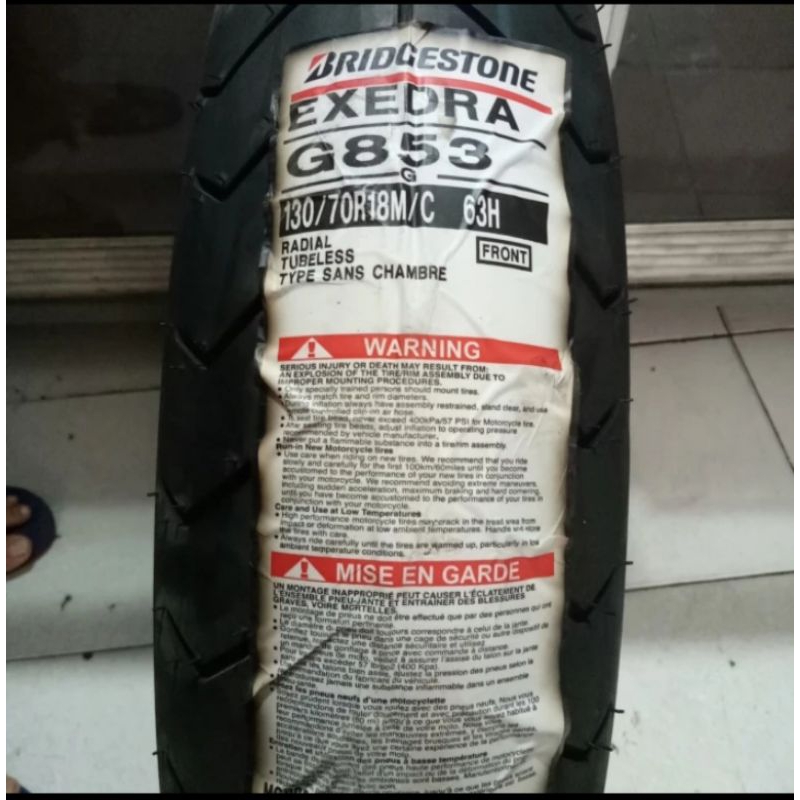 BAN LUAR BATTLAX BRIDGESTONE EXEDRA G 853 UKURAN 130 -70 RING 18 TUBELESS