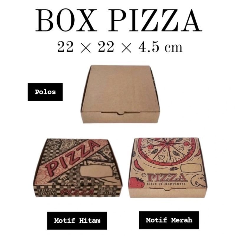 

BOX PIZZA 22X22 / KOTAK PIZZA / DUS PIZZA / KEMASAN PIZZA (MINIMUM ORDER 10 PCS)