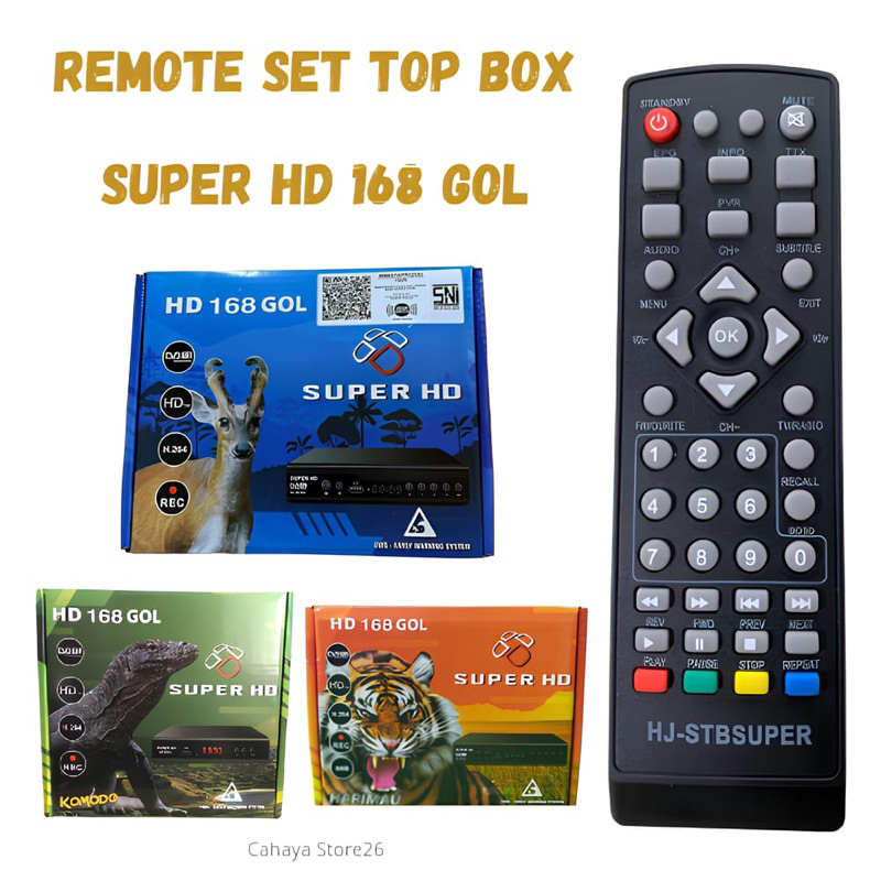 Remot  Remote Set Top Box Super HD Harimau Kijang Komodo 168 Gol