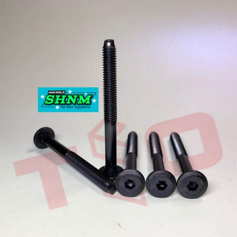 Baut JCBC M6x100 Knock Down Hitam / Furniture