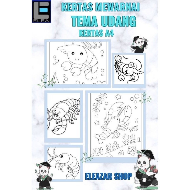 

Kertas Mewarnai Tema Udang