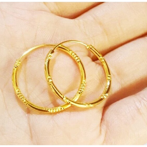 ANTING GIPSY ANTING BULAT WANITA DEWASA ANTI LUNTUR ANTI KARAT