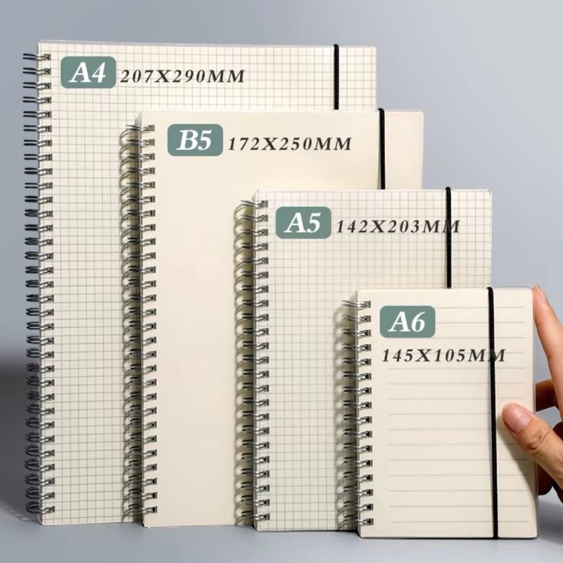 

Notebook TALI A6 A5 B5 A4 PUTIH / Notebook 80 Lembar Spiral Journal Buku Diary Buku Catatan