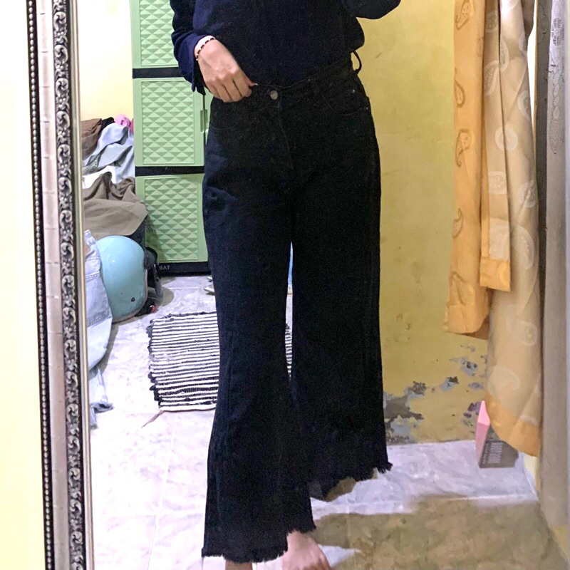 [PRELOVED] Kulot jeans Black