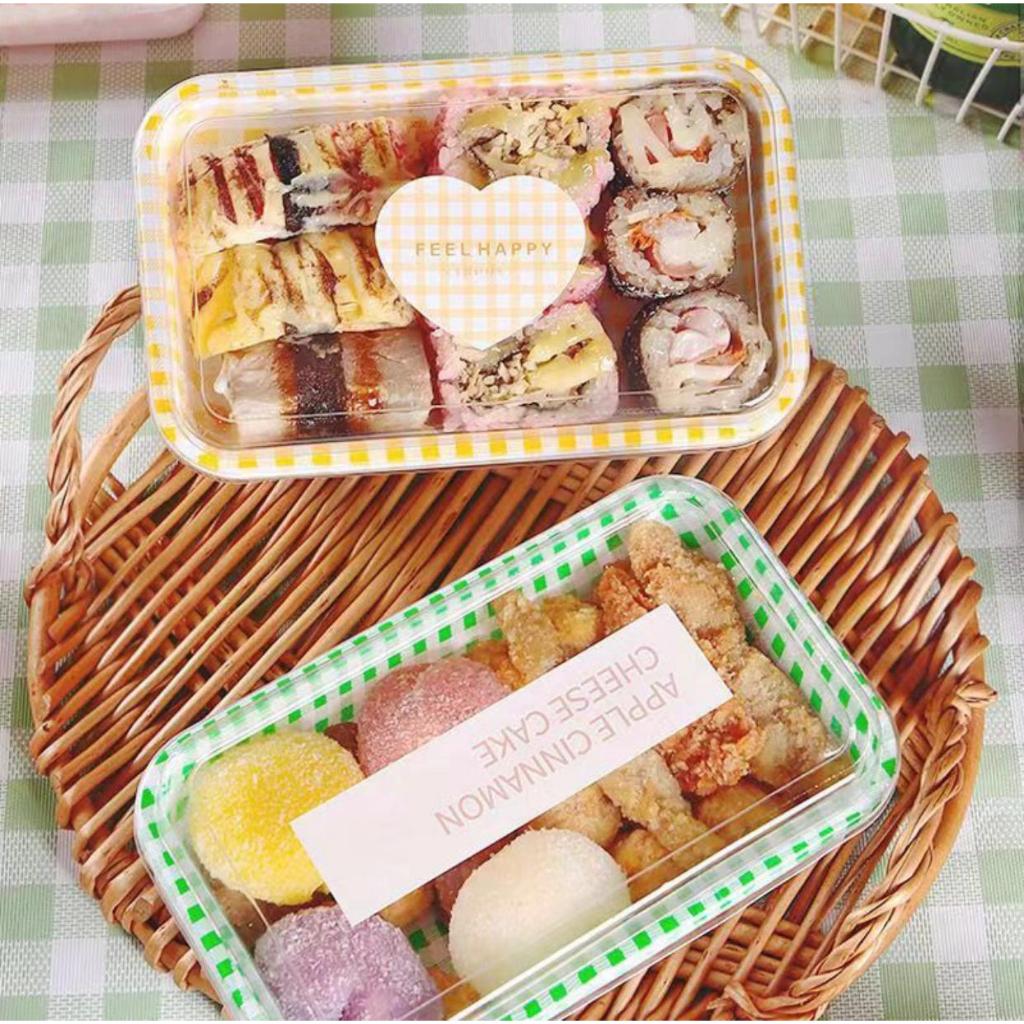 [10PCS] Korean Dessert Box Rectangle / Mika Korea Persegi Panjang / Mika Persegi Panjang / Box Roti 