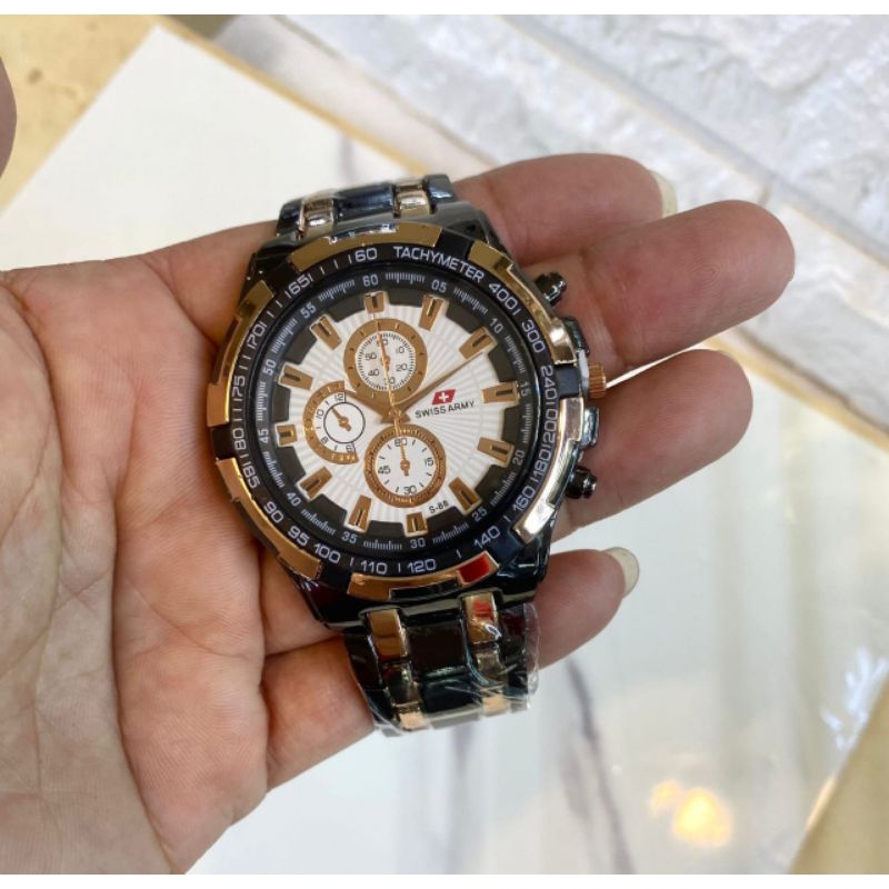 jam tangan sport rantai pria