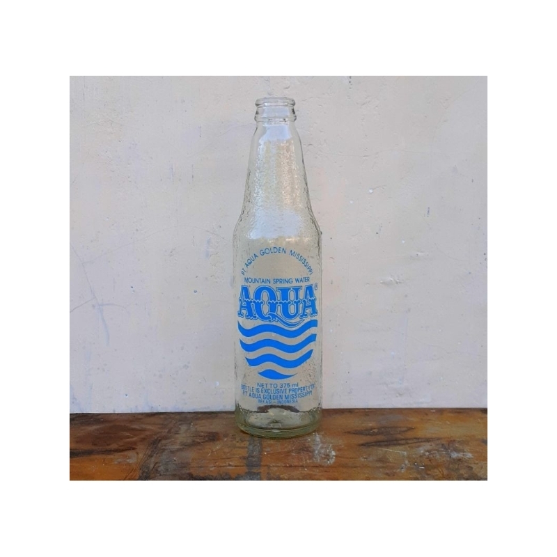 Botol Kaca Air Mineral AQUA Jadul