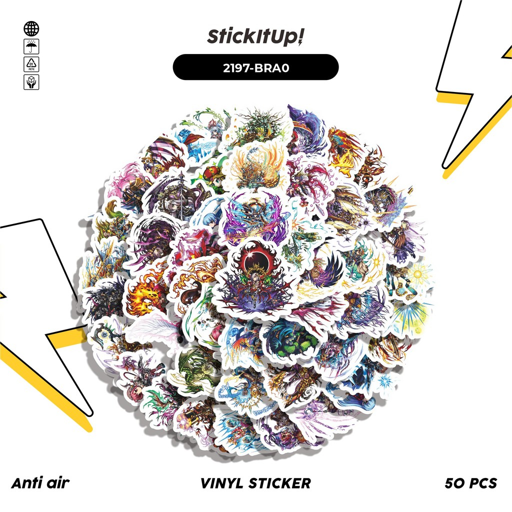 

COD✨ 50 Pcs Stiker Pack GAME SERIES BRAVE FRONTIER CHAR MIX 10 Lucu Aesthetic Vynil Waterproof untuk Freebies Sticker Buku Journal Casing HP Laptop