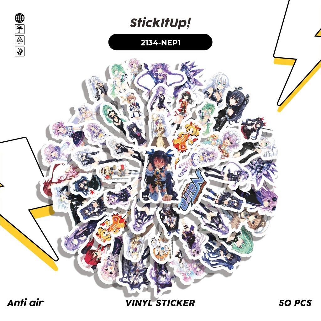 

COD✨ 50 Pcs Stiker Pack GAME SERIES NEPTUNIA UNIVERSE CHARACTER MIX 01 Lucu Aesthetic Vynil Waterproof untuk Freebies Sticker Buku Journal Casing HP Laptop