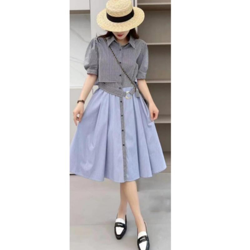 Marnovahome - Khanza Dress Maxi - Dress Wanita Lengan Pendek - Lilac