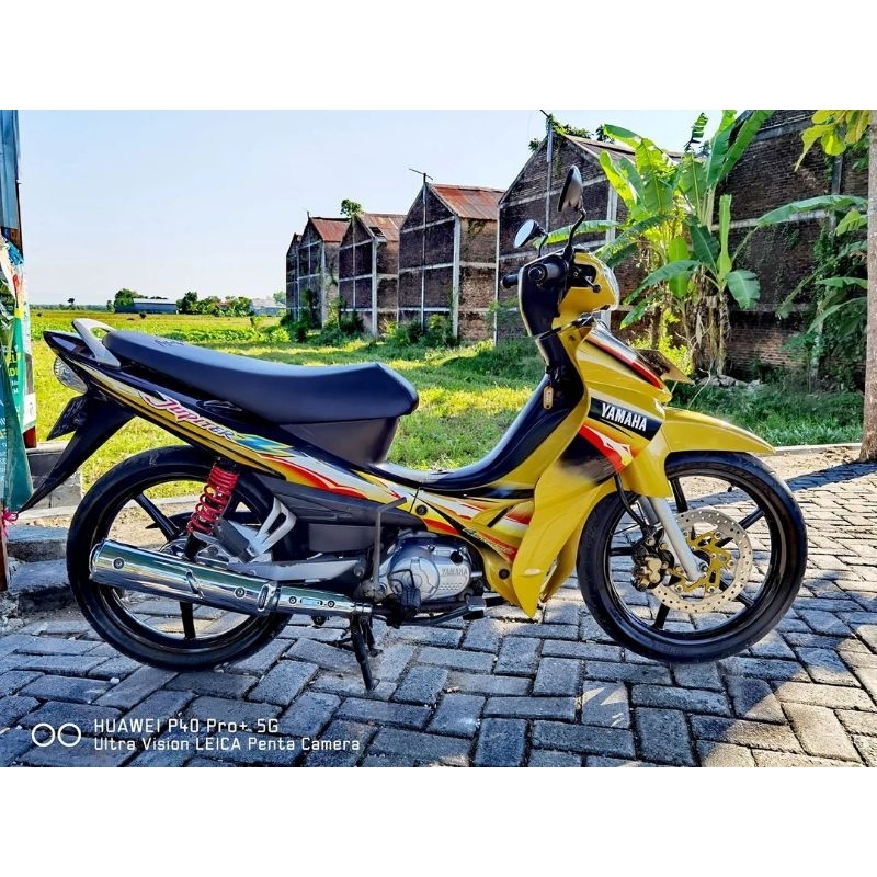 STRIPING STICKER LIS DECAL STANDAR ORI JUPITER Z 2004 2005 KUNING HITAM