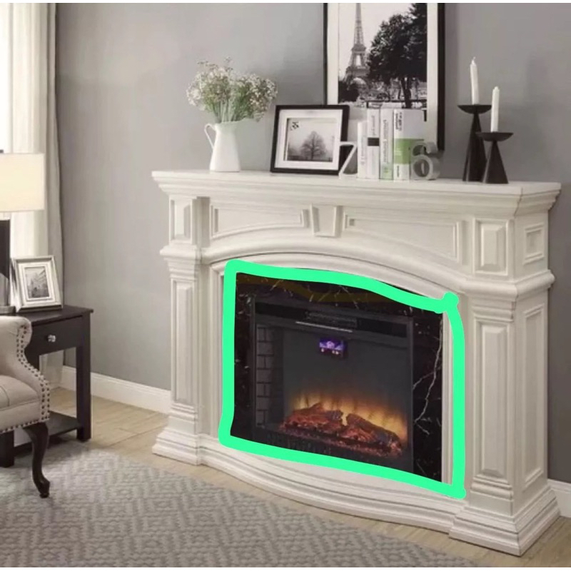 fireplace minimalis custom, meja perapian decor