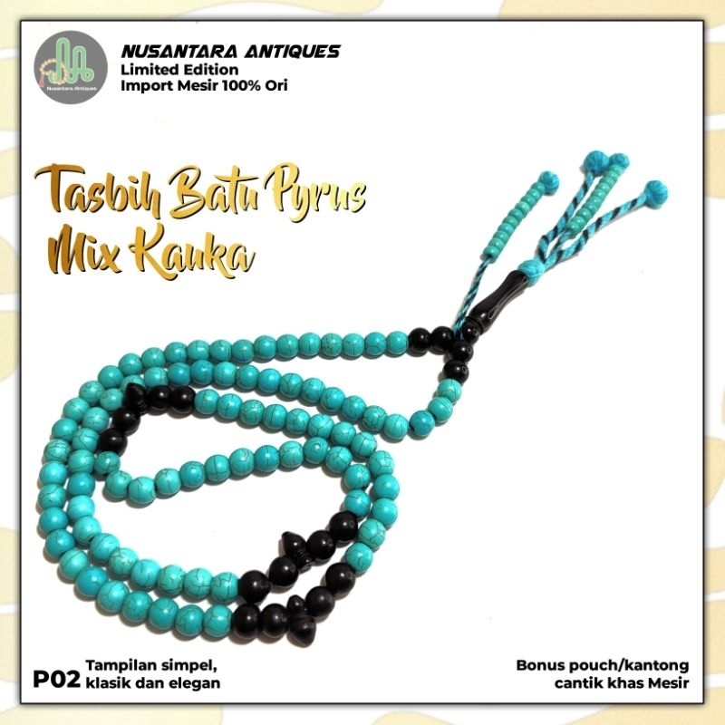 Tasbih Pyrus Pirus Fairus Mix Kokka Hitam Original Mesir