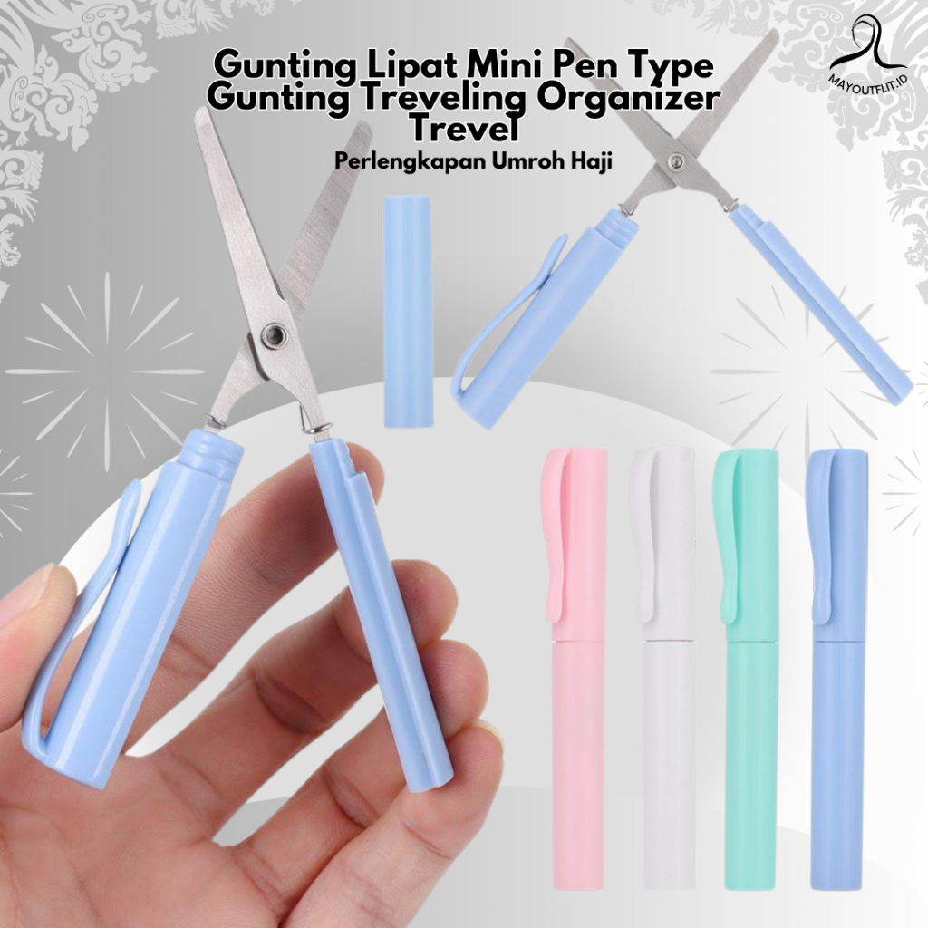 

Gunting Lipat Mini Pen Type Gunting Kecil Trevel Umroh haji Gunting Kertas Paper Cutter Lucu MG By mayoutfiit.id
