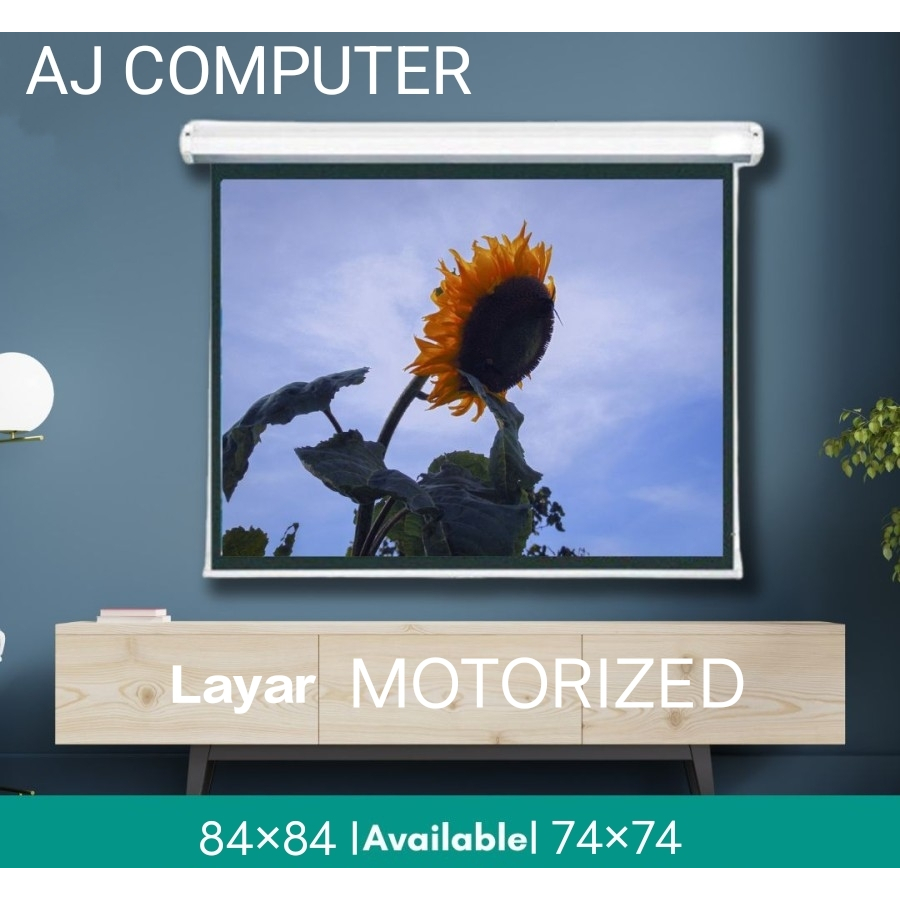 Screen Projector 84"/70" Motorized / Layar Proyektor 84 Inch/ Layar Proyektor 70 Inch Motorized